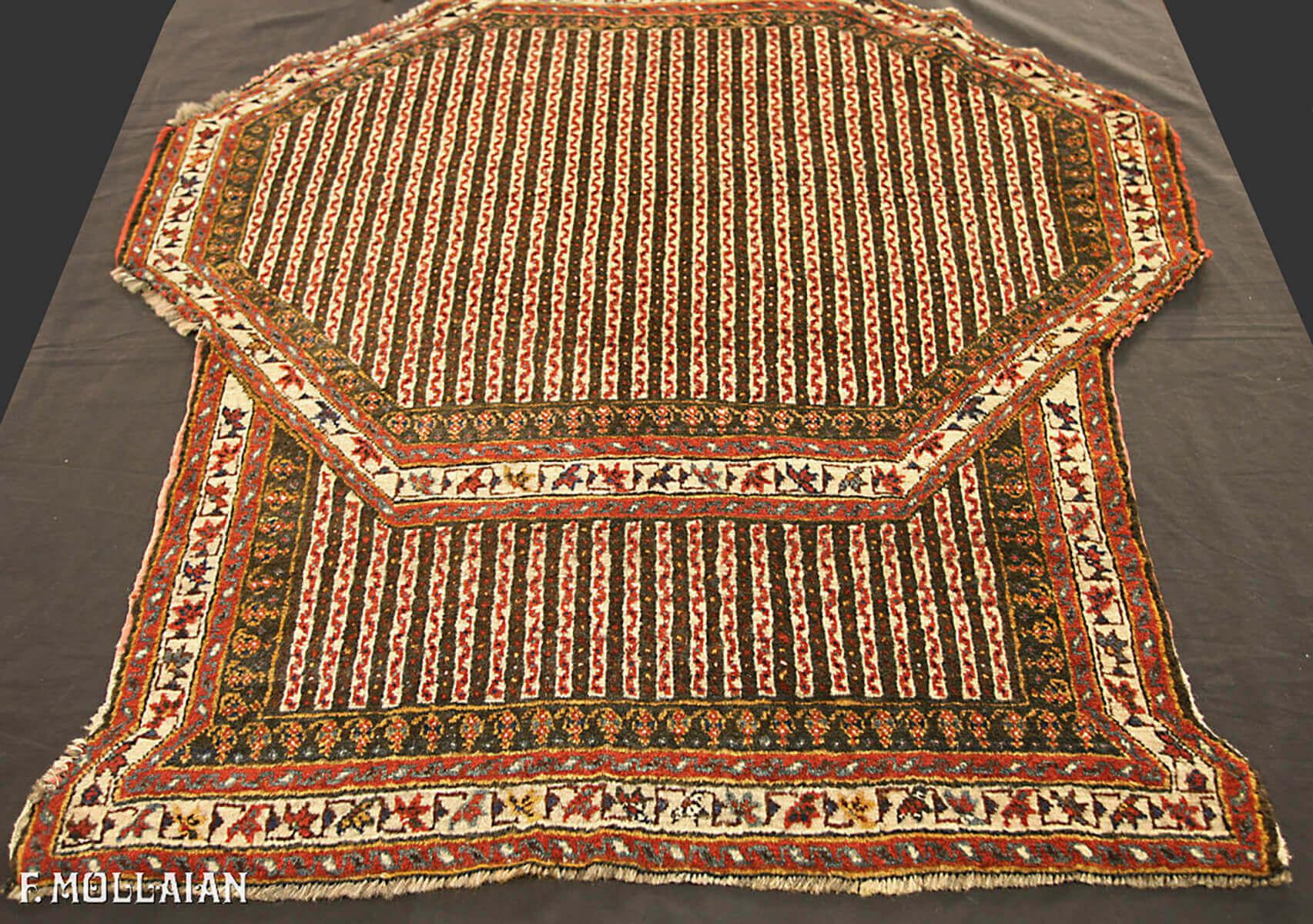 Tappeto Nomade Persiano Antico Khamse a Forma Speciale n°:29594572